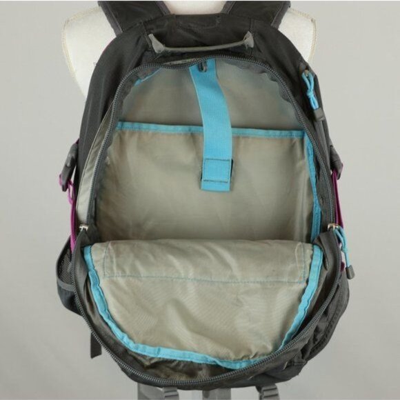 Eddie Bauer Adventurer Women's Gray Purple Zip Closure Day Backpack - Picture 10 of 12